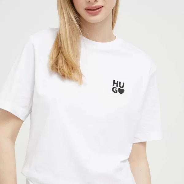 Βαμβακερό μπλουζάκι HUGO San Jared-C
