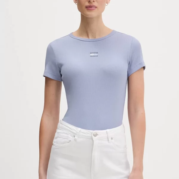 Tommy Jeans T-shirt γυναικείο βαμβακερό με ελαστάν