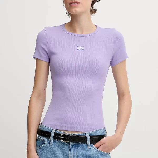 Tommy Jeans t-shirt Γυναικείο βαμβάκι με ελαστάν