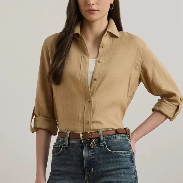 LAUREN RALPH LAUREN Lauren Ralph Lauren Πουκάμισο γυναικείο λινό