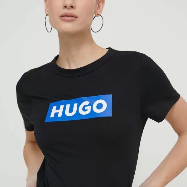 Βαμβακερό μπλουζάκι Hugo Blue San Jared-C