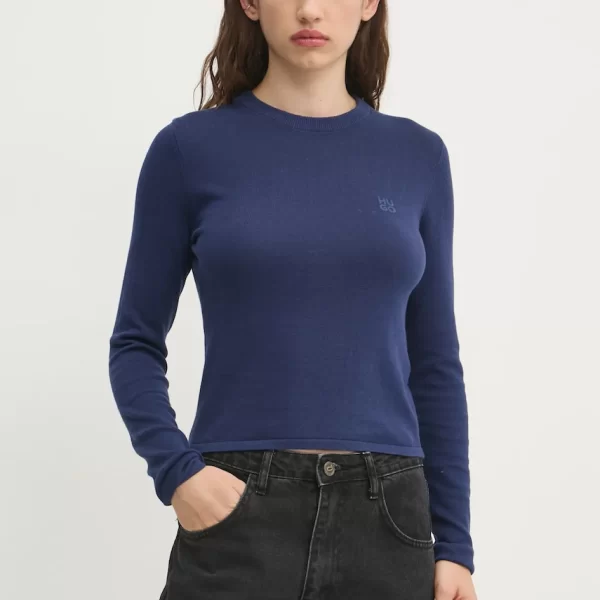 HUGO Βαμβακερό πουλόβερ HUGO Bashinah