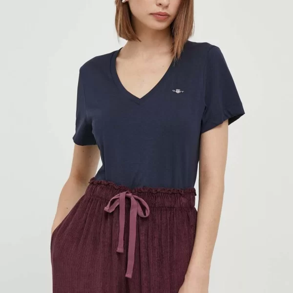 Βαμβακερό μπλουζάκι Gant