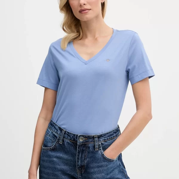 Βαμβακερό μπλουζάκι Gant