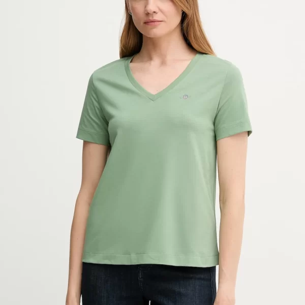 Βαμβακερό μπλουζάκι Gant