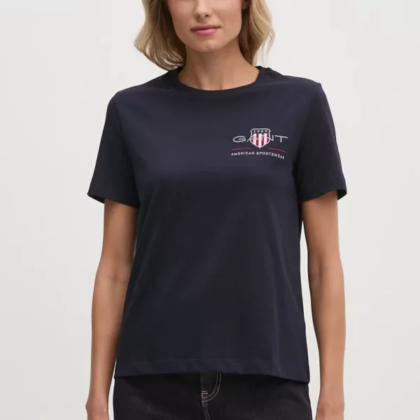 Βαμβακερό μπλουζάκι Gant