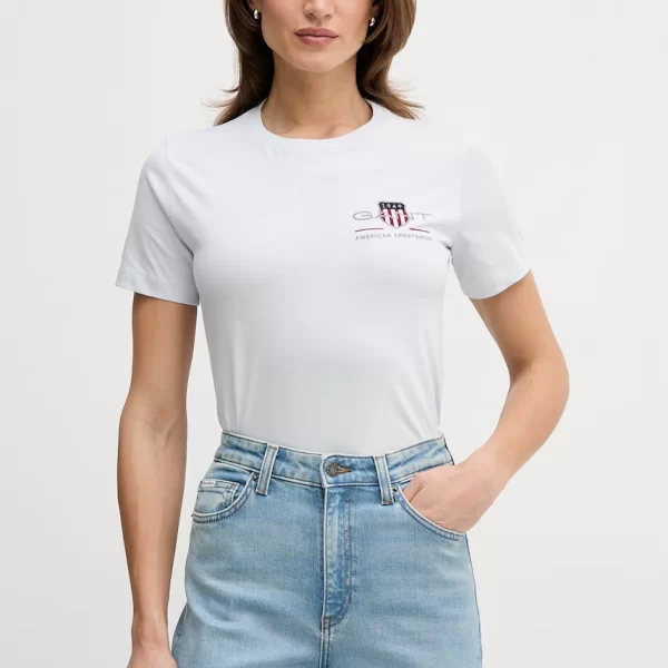 Βαμβακερό μπλουζάκι Gant