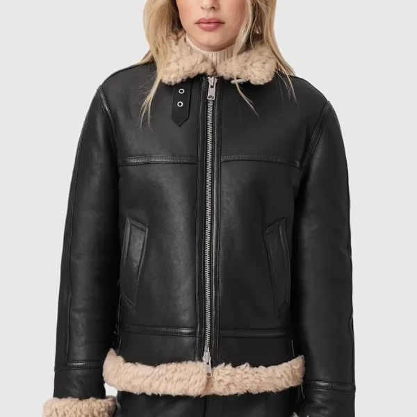 AllSaints Δερμάτινο μπουφάν AllSaints LOREL