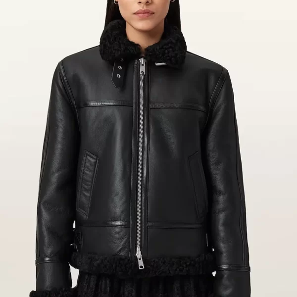 AllSaints Δερμάτινο μπουφάν AllSaints LOREL