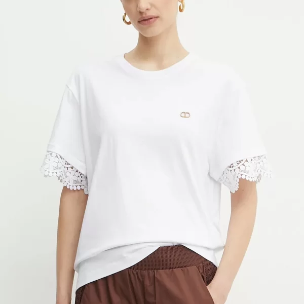 TWINSET Βαμβακερό μπλουζάκι Twinset