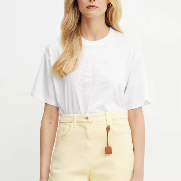 ELISABETTA FRANCHI Βαμβακερό μπλουζάκι Elisabetta Franchi