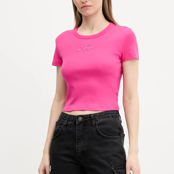 HUGO Βαμβακερό μπλουζάκι HUGO San Jared-C