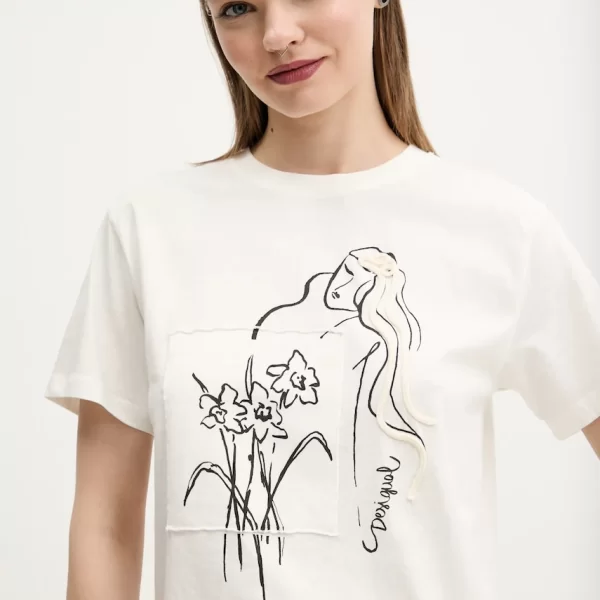 Βαμβακερό μπλουζάκι Desigual PARAGUAY