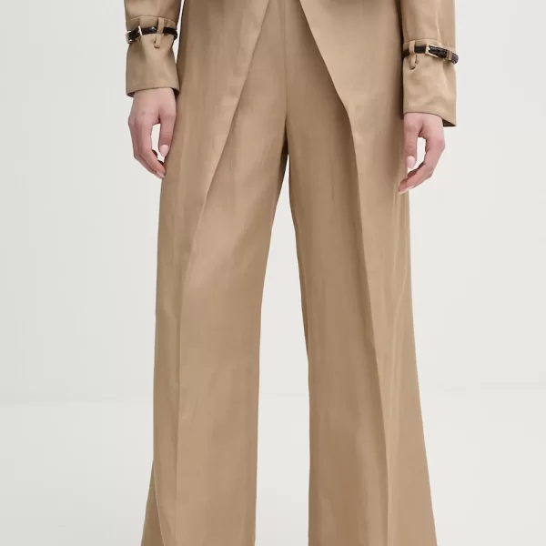 Παντελόνι με λινό μείγμα ISABELLE BLANCHE