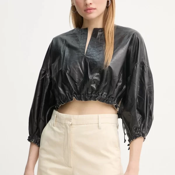 DAY BIRGER ET MIKKELSEN Δερμάτινη μπλούζα Day Birger et Mikkelsen Dorothy