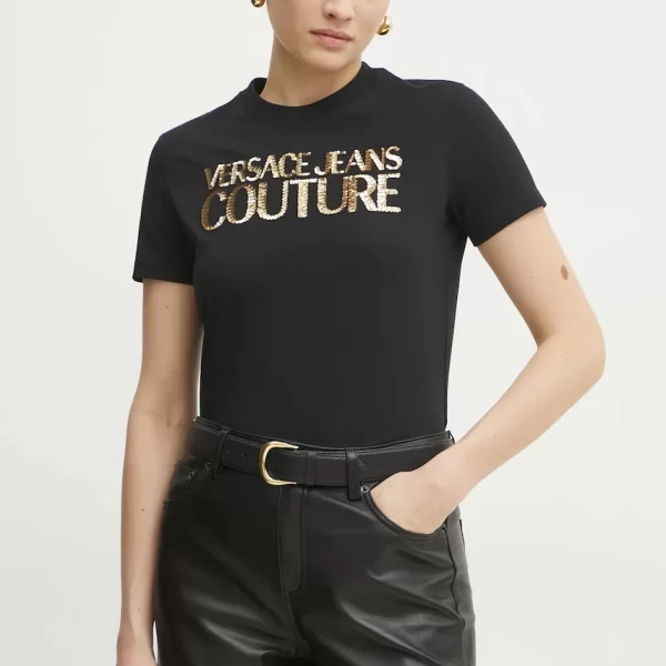 VERSACE JEANS COUTURE Βαμβακερό μπλουζάκι Versace Jeans Couture