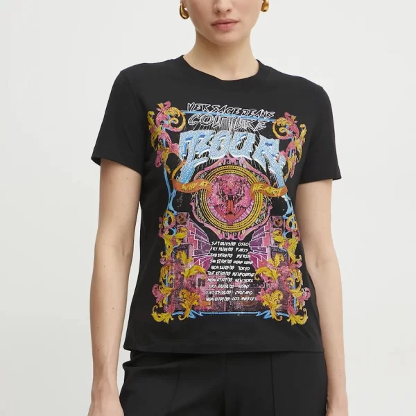 VERSACE JEANS COUTURE Βαμβακερό μπλουζάκι Versace Jeans Couture