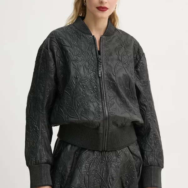 MUNTHE Δερμάτινο μπουφάν bomber MUNTHE FERRIL