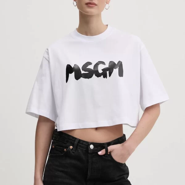 MSGM Βαμβακερό μπλουζάκι MSGM