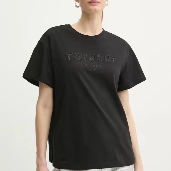 TWINSET Βαμβακερό μπλουζάκι Twinset