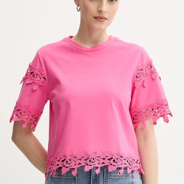 MORGAN Βαμβακερό μπλουζάκι Morgan DFUTUR