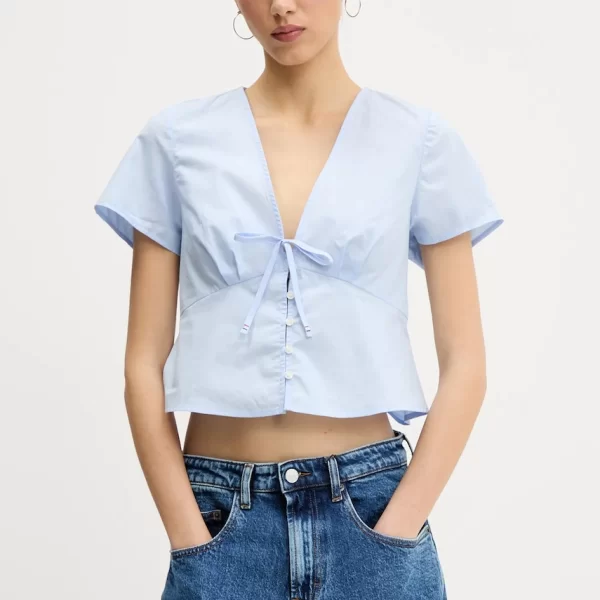 TOMMY JEANS Βαμβακερό πουκάμισο Tommy Jeans