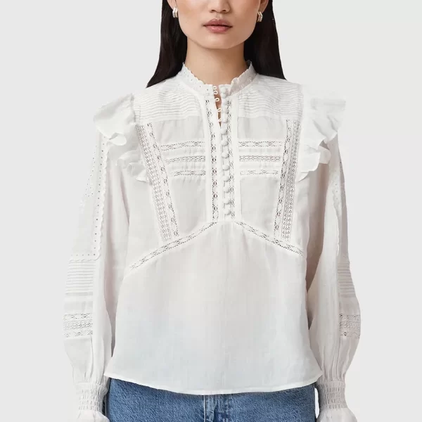 Βαμβακερή μπλούζα AllSaints HEATHER