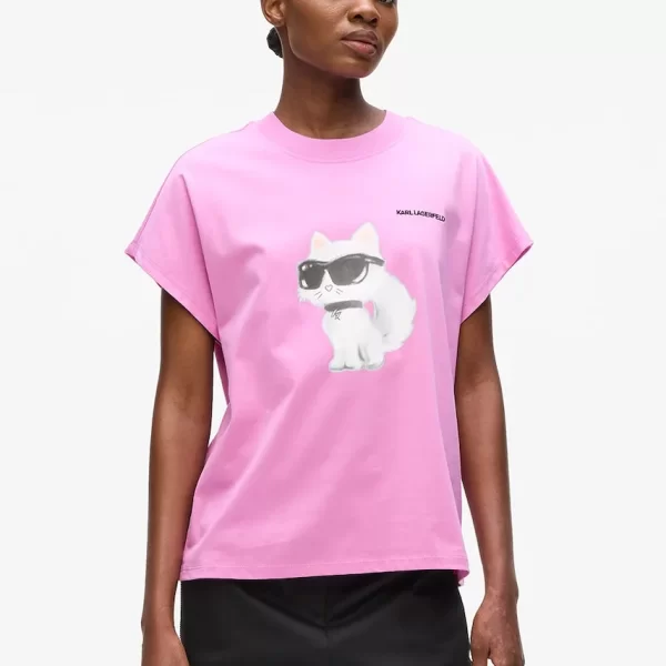 Karl Lagerfeld Βαμβακερό μπλουζάκι Karl Lagerfeld IKON AQUARELLE