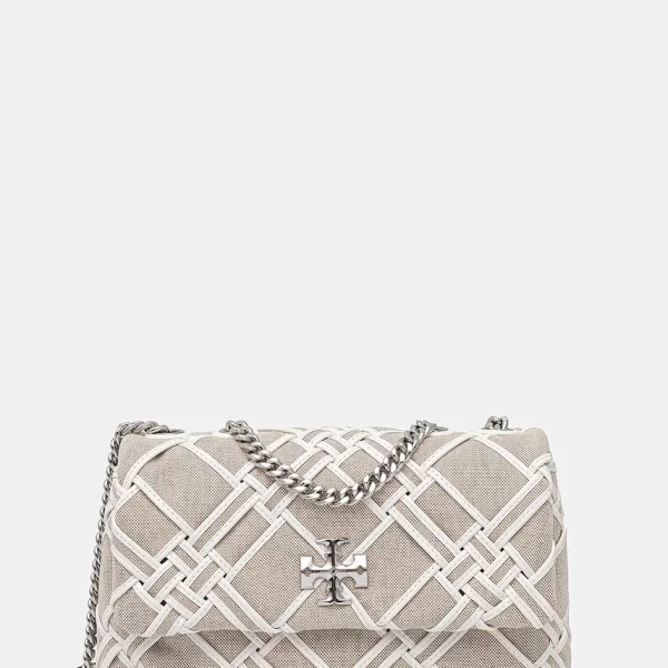 Τσάντα Tory Burch Kira Woven Canvas Small