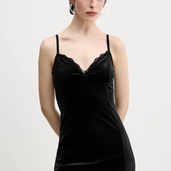 Βελούδινο φόρεμα Juicy Couture JUICY HIBISCUS CRYSTAL