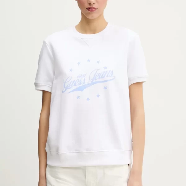 guess jeans Βαμβακερό μπλουζάκι Guess Jeans