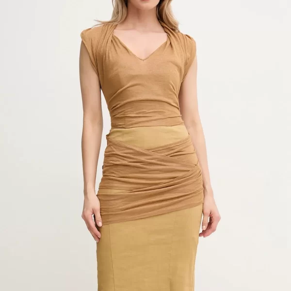 Λινό φόρεμα Pinko