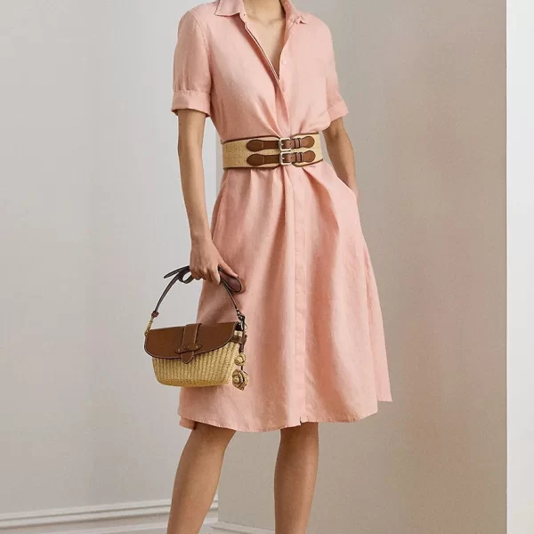 Lauren Ralph Lauren φόρεμα flared λινό