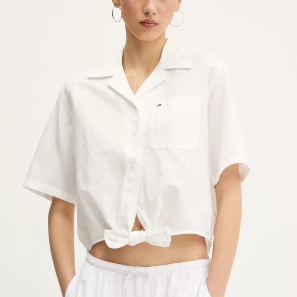 TOMMY JEANS Πουκάμισο με μείγμα από λινό Tommy Jeans