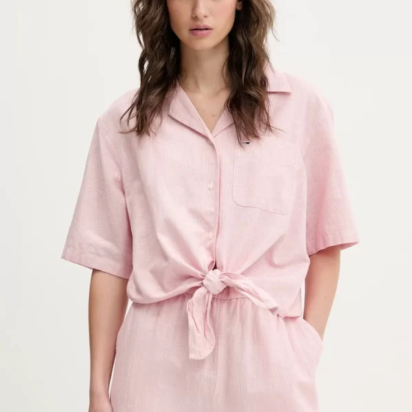 TOMMY JEANS Πουκάμισο με μείγμα από λινό Tommy Jeans