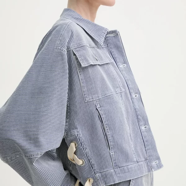 MUNTHE Βαμβακερό τζιν μπουφάν MUNTHE FAMKE