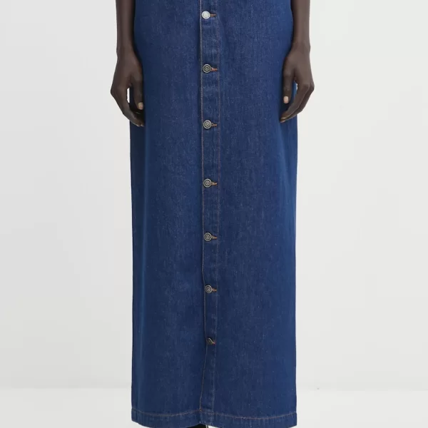 Fiorucci Τζιν φούστα Fiorucci Open Front Embroidered Maxi Denim