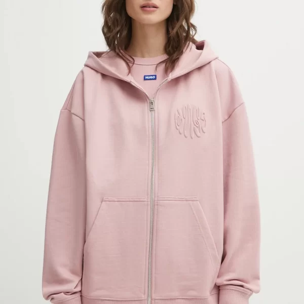 Βαμβακερή μπλούζα Hugo Blue Double B Kaftan