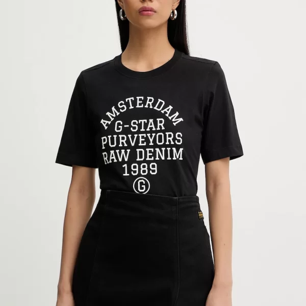 G-Star Βαμβακερό μπλουζάκι G-Star
