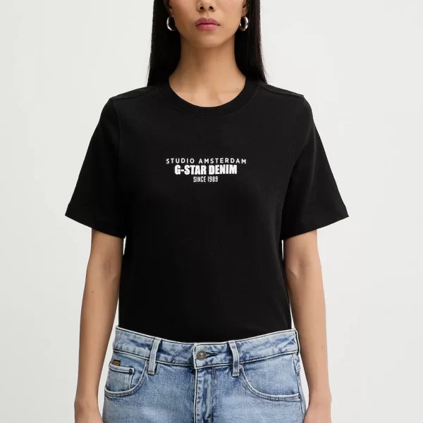 G-Star Βαμβακερό μπλουζάκι G-Star