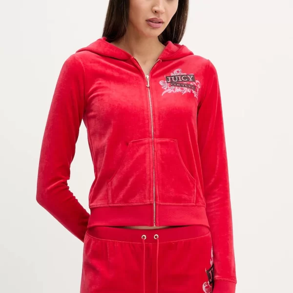 Βελούδινη μπλούζα Juicy Couture Wrap You Up