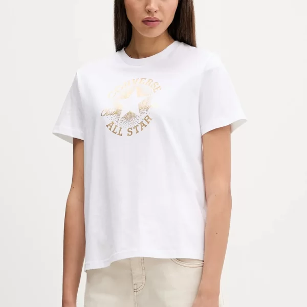 Converse Βαμβακερό μπλουζάκι Converse