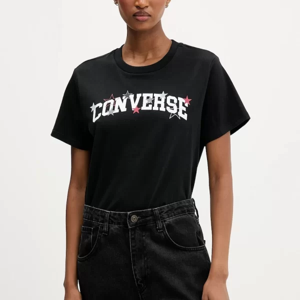 Converse Βαμβακερό μπλουζάκι Converse