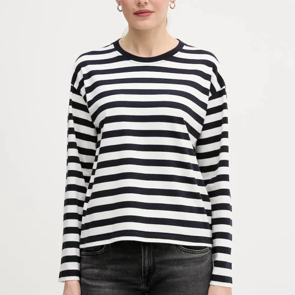 Βαμβακερή μπλούζα με μακριά μανίκια Barbour