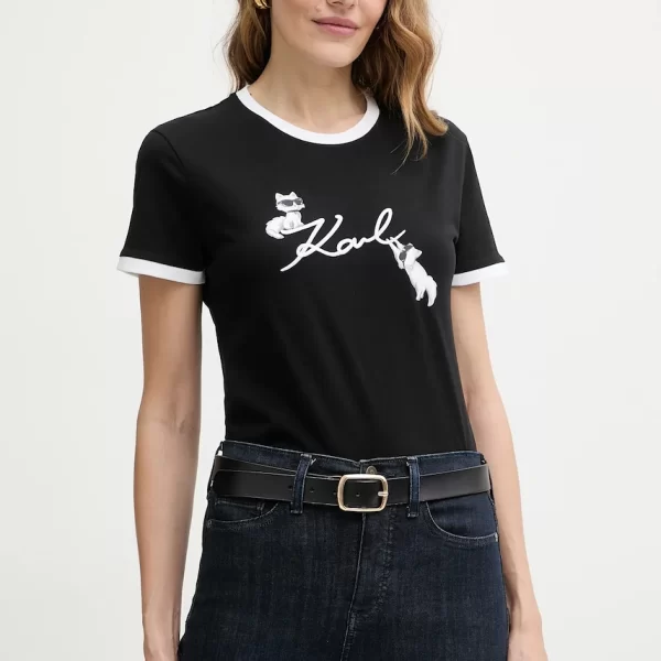 Karl Lagerfeld Βαμβακερό μπλουζάκι Karl Lagerfeld IKON