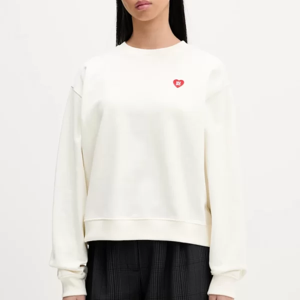 Βαμβακερή μπλούζα HUGO TRIPLET BLUE THONG