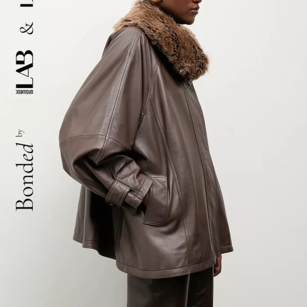 Bonded by Answear.LAB & LOBOS δερμάτινη ζακέτα