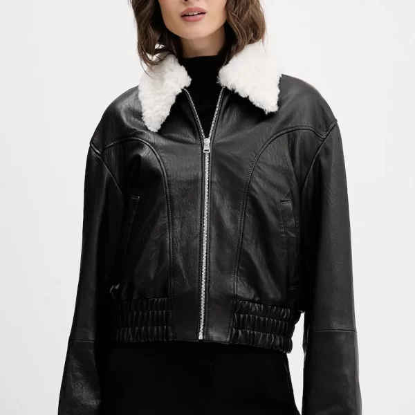 Δερμάτινο μπουφάν HUGO Bashinah