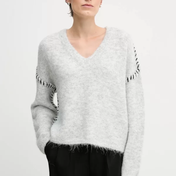 Πουλόβερ με προσθήκη μαλλιού Sandro Ferrone