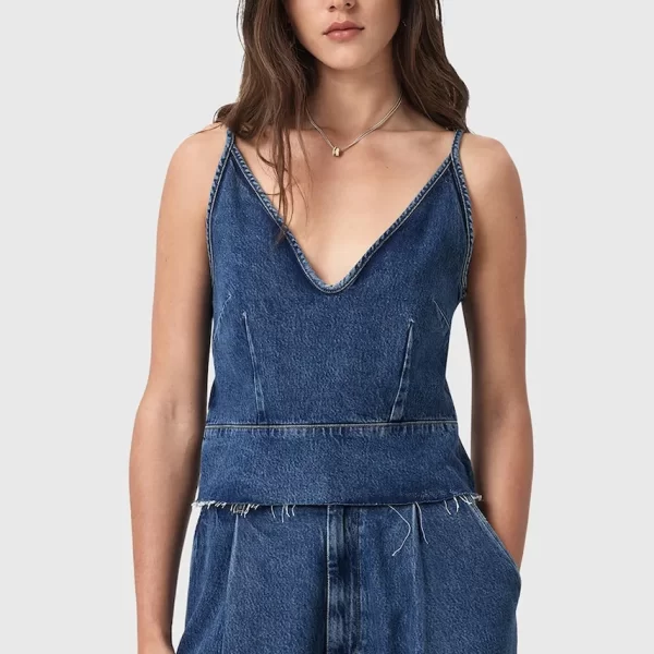 Μπλουζάκι τζιν AllSaints LILAH